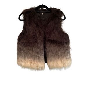 Fever faux fur vest in ombré - Size S
